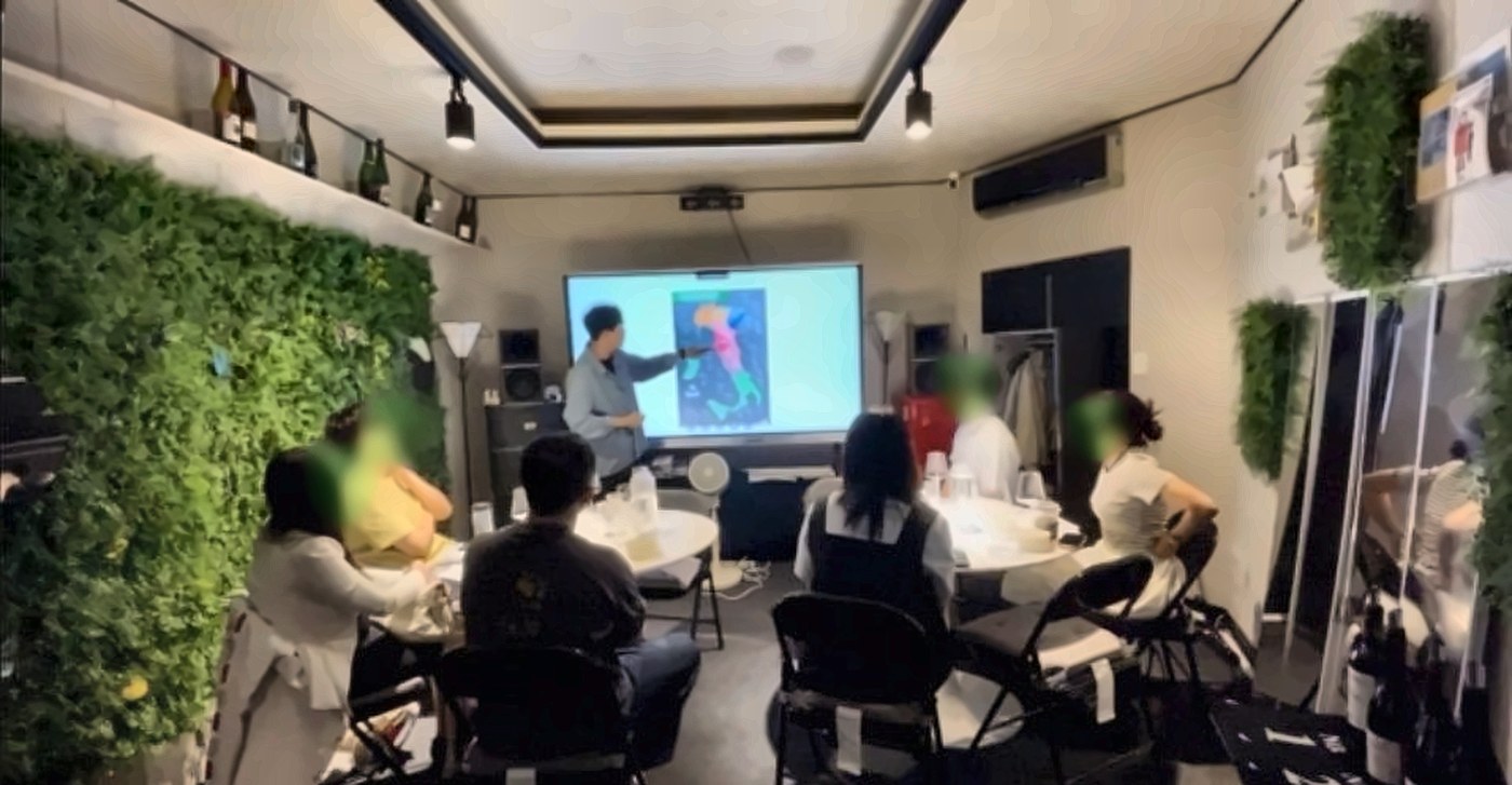 도산대로 매장의 클래스 진행 모습